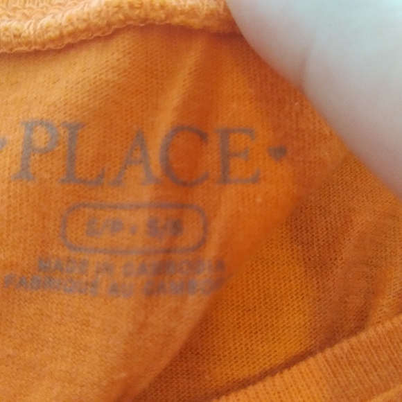 #123 Children's Place Girls Orange "Halloween Squad" Tee Shirt - Picture 7 of 8